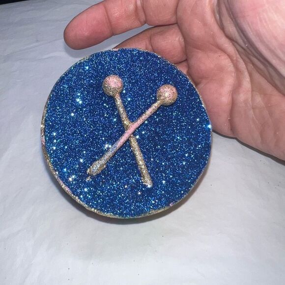 Set of Two Vintage Rocking Horse and Sparkle Drum Ornaments - Picture 6 of 10